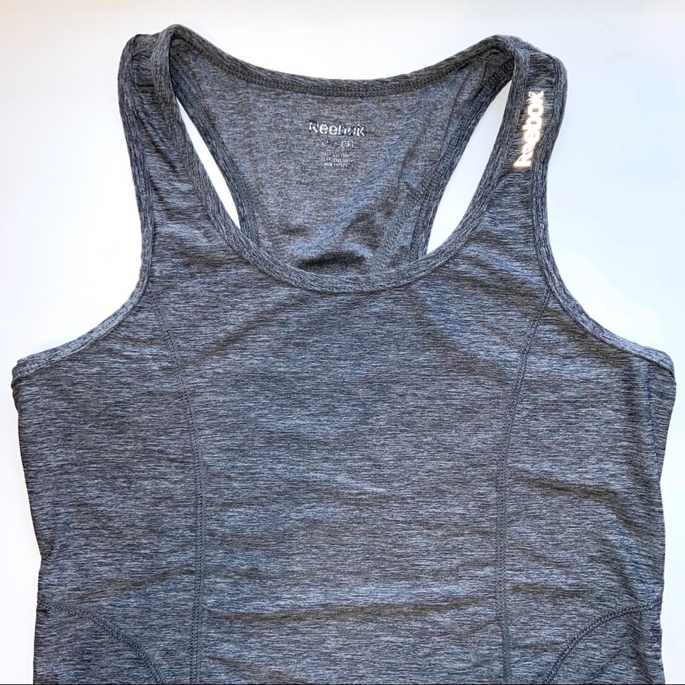 REEBOK Gray Racerback Workout Tank Top